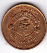 1999 Treble Winners large coin