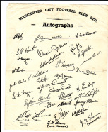 1940s pre-printed autograph sheet