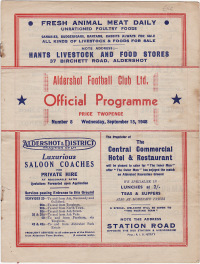 Aldershot v Exeter City - 1948/1949